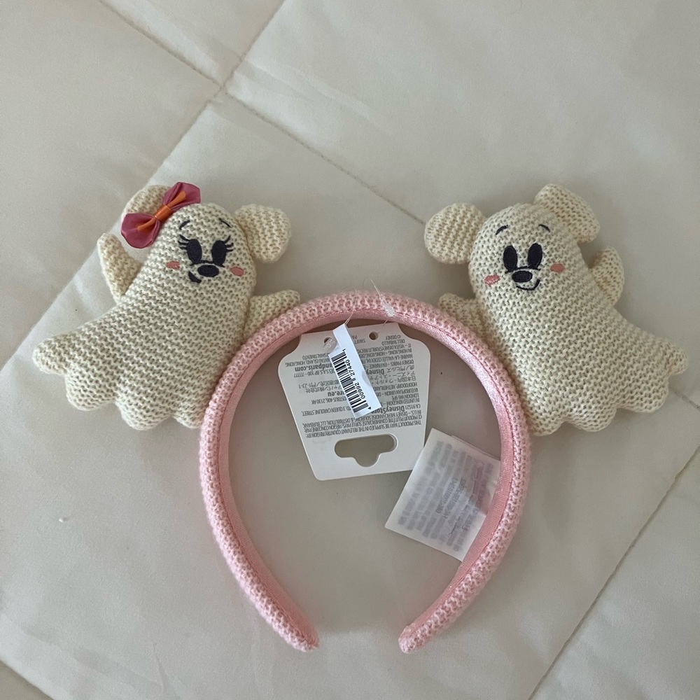Disney Ghost Headband with Pink and Cream Accents